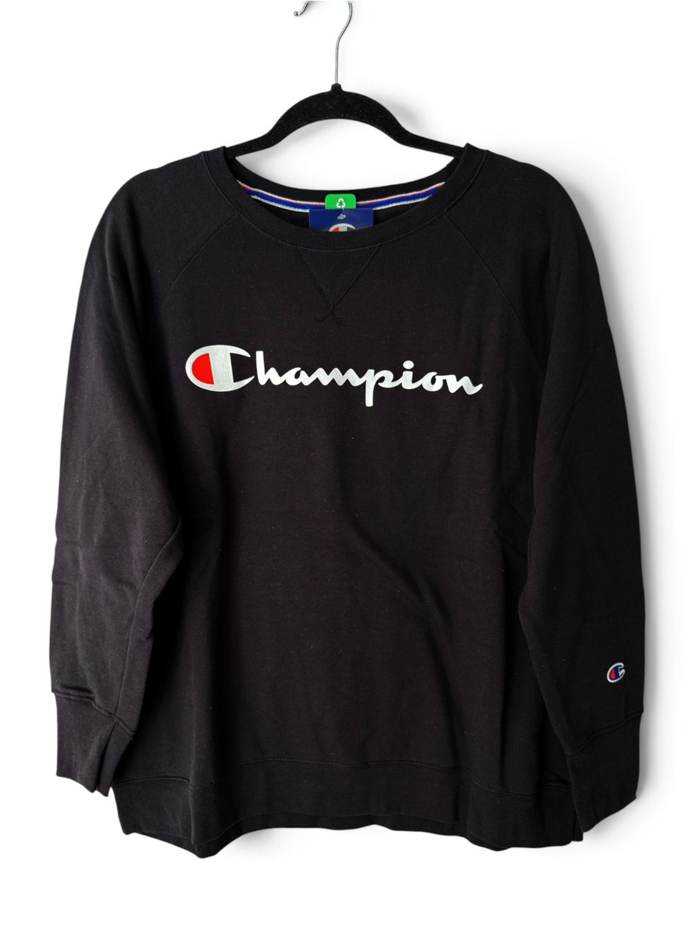 Champion PowerBlend Midweight Fleece Sweatshirt Women's Plus 1X Black NWT - Picture 6 of 11